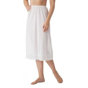 NEW SHADOWLINE LINGERIE half slip with wide lace in white